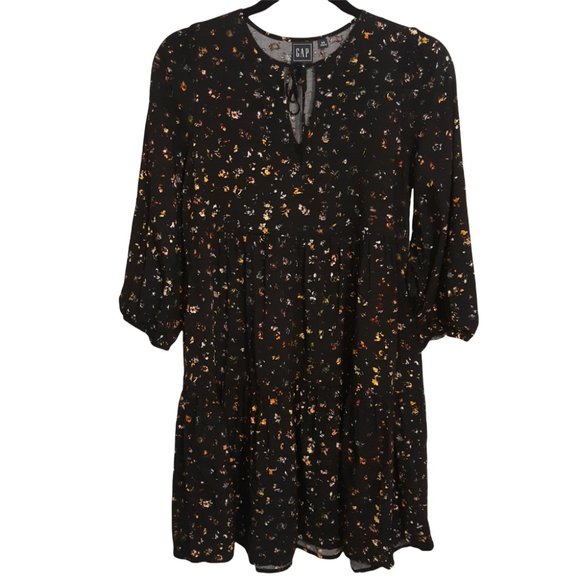 Fall floral tiered dress w/pockets - Picture 2 of 14